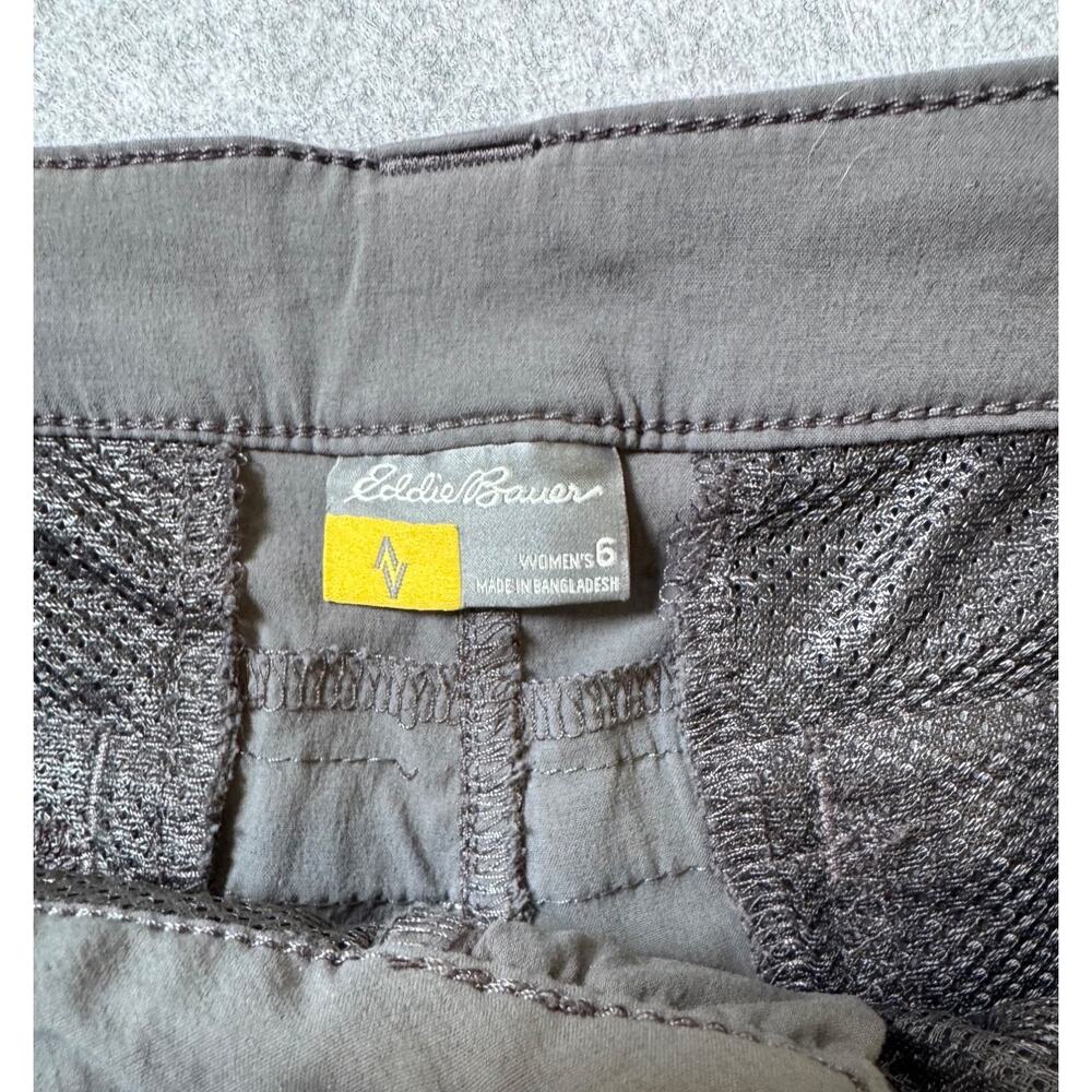 Eddie Bauer Womens 6 Gray Hiking Shorts Stretch Nylon Outdoor Trail - Picture 6 of 11